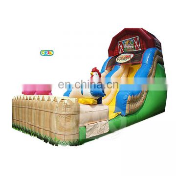 18ft Crazy Farm inflatable water slide for sale