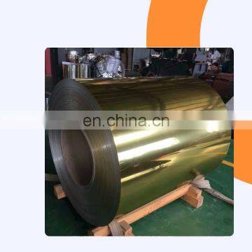 3105 h46 Mirror gold color coated pre painted aluminium coil for channel letter