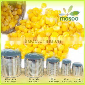 China different type canned and different types of canned sweet corn