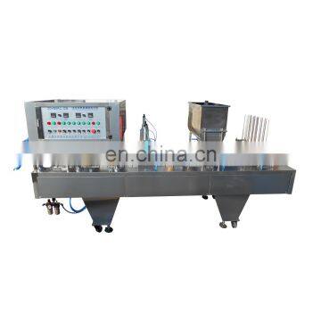 Pneumatic fruit juice,yogurt,jelly cup foil filling sealing machine manual encapsulation machine