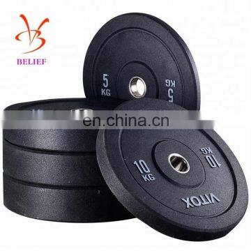 Hi Temp Black Barbell Bumper Weight Plate