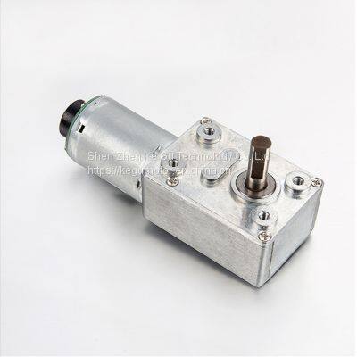 46mm Micro Worm Gearbox 12v 24v Right Angle Gear Motor dc for Coffee Machine 3246F370 2kgcm on Load 37 Rpm Gear Motor With Encoder 11ppr From Kegumotor photo-2