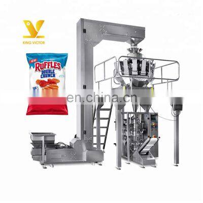 garlic/popcorn/peanut/namkeen/cookies/biscuit/granule nitrogen pouch multihead weigher packing machine price