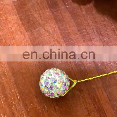 China Natural Stone Crystal AB Round Shape Beads, White Crystal AB  For Jewelry