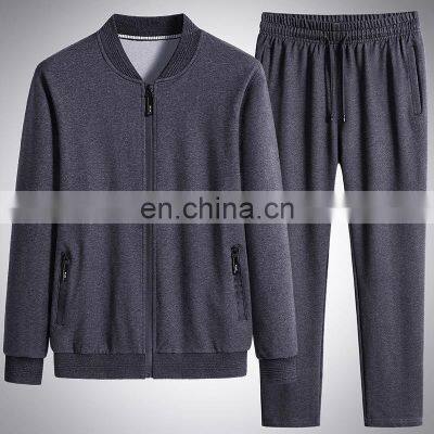 Wholesale Customized Men's Casual Spring and Autumn Stand-up Collar Baseball Uniform Fashion Sports Men's Running Two-piece Suit