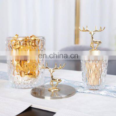 K&B wholesale custom Christmas custom candle candle jars with zinc alloy jars