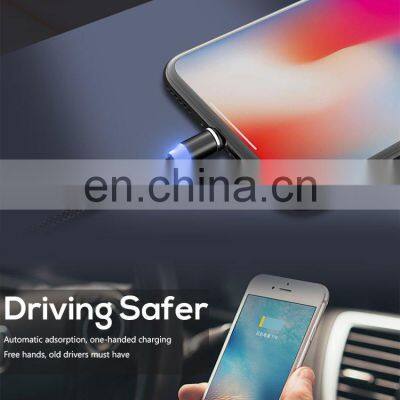 360 Degree Auto Connect Rotation Charging USB Magnet Braided Round Magnetic Cable photo-5