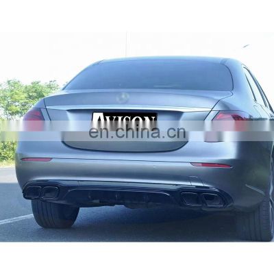 E63 LOOK FOR MERCEDES E CLASS W213 REAR BUMPER DIFFUSER WITH TAILPIPES BLACK