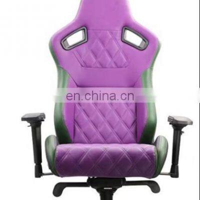 customized logo good quality ergonomic armrest reclining gaming chair with footrest and massage suit for European Marke