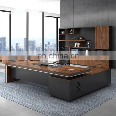 luxury office furniture modern wood ceo workstation computer table wooden high tech manager executive office desks with drawer