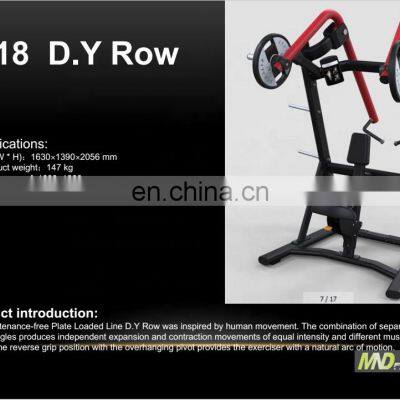 Plate Load Gym Machine Strength Sport Equipment Whole Body Exercise Machine Row Lat Pull Down Machine photo-4