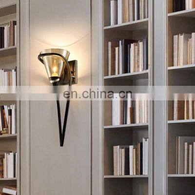 HUAYI Iron Metal Housing Led Wall Lamp E12 Art Deco Wall Light Hotel Wall Mounted Bedside Lamp Reading Lamp photo-4