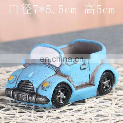 Decorative Plant Custom Planter Truck Concrete Pots Fun Mini Wholesale Outdoor Creative Flower Pot