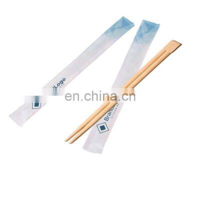 Hot Selling Chinese Natural Twins Bamboo Disposable Chopsticks Packed In Full Paper Wrapper