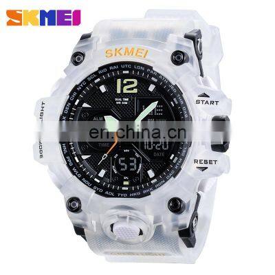 Top Selling Skmei 1155B Design White Sport Digital Wristwatch for Men Waterproof 5ATM Customized Logo