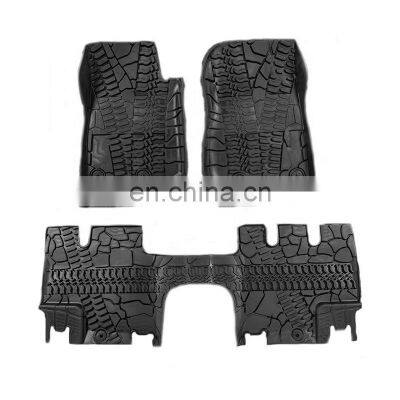 4 Door Floor Slush Mats With Tire Tread Pattern Car Floor Boot Mat for 14-17 Jeep Wrangler JK 4x4 Offroad Accessories photo-2