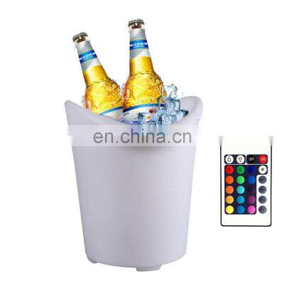 High Quality KTV Wholesale Party Led Flashing Beverage Wine Bucket Plastic Ice Bucket LED Wine Cooler