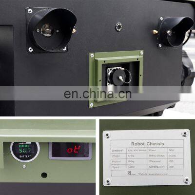 All Terrain Tracked Vehicles Chassis Robot Picking Fruit Drain Cleaning Machine
