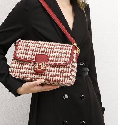 2023 new arrival ladies houndstooth bridal bag single shoulder crossbody bag fashion small square bag