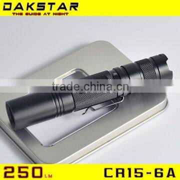 DAKSTAR CR15-6A CR123 battery Promotional Flashlight With Pocket Clip