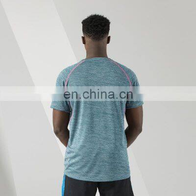 Quick Dry 100% Polyester Hot Sale Casual Gym Sports Wear Short Sleeve Men's T-shirt Workout Athletic Training Running Clothes photo-3