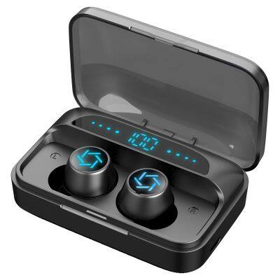 S15 TWS 5.0 BT earphone Waterproof mini Headphone Light Display wireless earbuds for android samsung