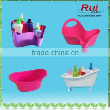 Mini plastic bathtub shape container,wholesale mini bathtub container for bathroom hold products