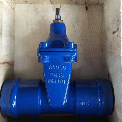 Ductile Iron GGG50 Socket End 110mm Gate Valve Resilient Seated Gate Valve for PVC Pipe photo-5