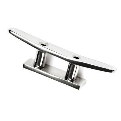 Marine Bollard 2 Holes Boat Mast Mooring Cleat 316 Stainless Steel Flat Cleat Compatible With 8 Inch 10 Inch Boat Deck