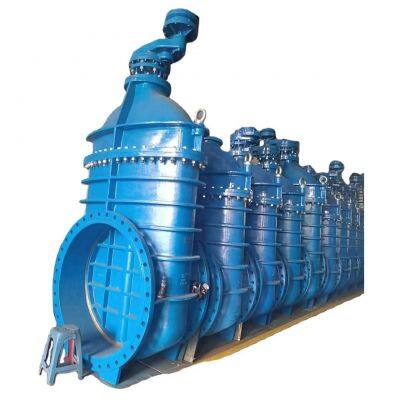 Válvula de portão elétrica de ferro dúctil fundido em flange com atuador elétrico de grande diâmetro, Válvula de portão elétrica GGG40 GGG50