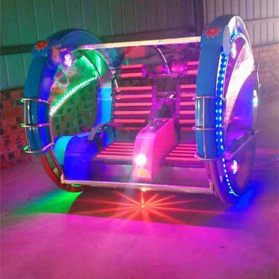 Lebaoyao Remote Control Double-seater Glow-in-the-dark Square Amusement Equipment, Children's Electric Ride-on for Outdoor Street Vending