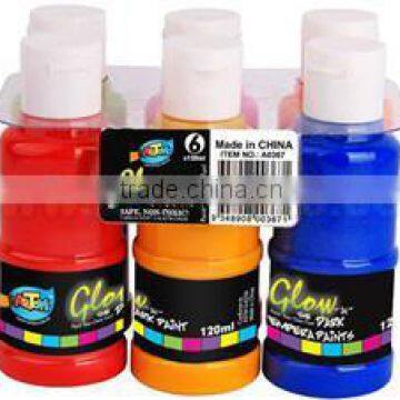 6ct*120ml Glow in the Dark Tempera Paint