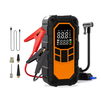 Air Nano Jump Starter с компрессором для надува шин, портативный пускатель автомобильного аккумулятора с пиковой мощностью 1500А