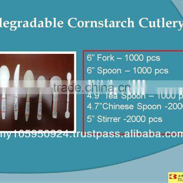 Biodegradable Cornstarch Cutlery