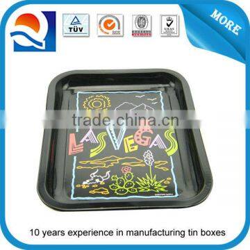 Custom Rectangular Tin Bar Tray, Metal Tin Tray, Bar Serving Tray, Tin Plate photo-4