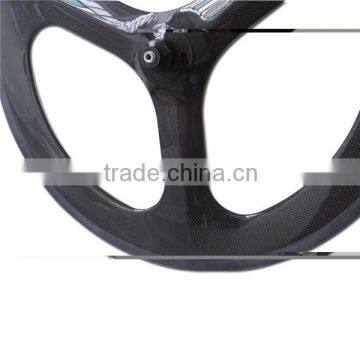 Wholesale Full Carbon Fixie Wheels Fixed Gear Bicycle Wholesale Clincher Carbon Tri Spoke Wheels photo-5
