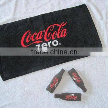 Cola logo print compressed gift towel