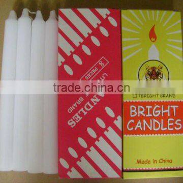 2015 cheap white or multi-colored pillar candle