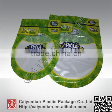 plastic zipper Bag with clear window special shape bag