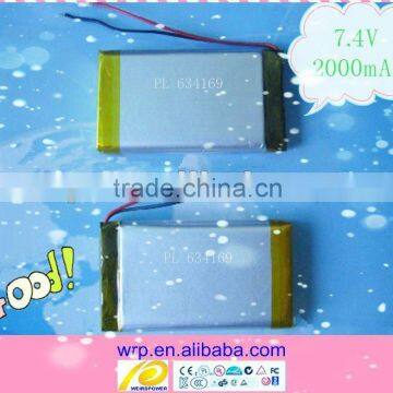 7.4V2000mAh tablet pc battery pack