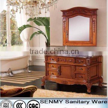 Luxury design including basin and countertop wood mirror cabinet bathroom furniture