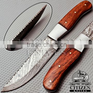 CITIZEN KNIVES, BEAUTIFUL CUSTOM HAND MADE DAMASCUS STEEL HUNTING KNIF