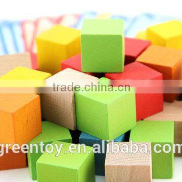 Wooden educational toy blocks wooden cubes