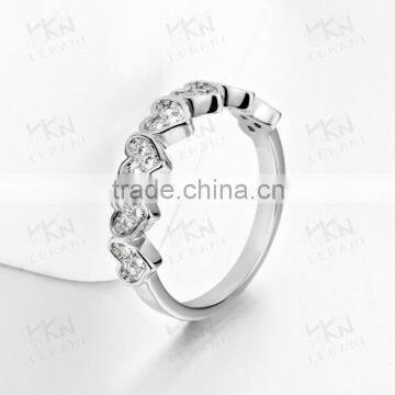2015 New Arrival Gold Plated Fashion Diamond Heart Shaped Ring Designs for Girls photo-2