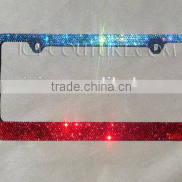 Custom Color OMBRE Crystal BLING License Plate Frame