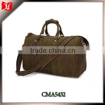 2014 Fashion vintage style travel shoulder bag genuine leather travel bag fit for 17'' laptop