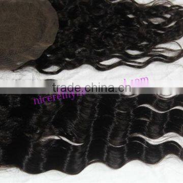 Natural Wave Malaysian Hair Bouncy Curl Weaving Closures Water Curly