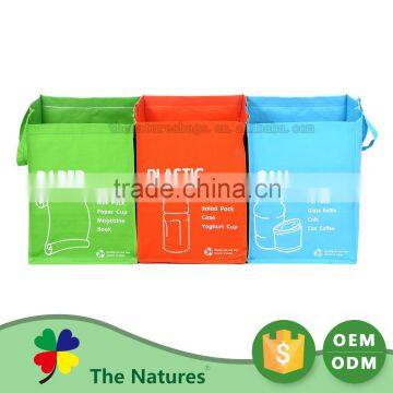 Hot Sales Woven Trash Folding Garbage Plastic Thick Bag Holder photo-2