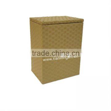 wholesale decorative handmade woven paper rectangular laundry hamper