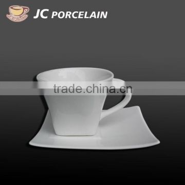 suplly high quality porcelain tea cup and Saucers white coffee set and Tea Cups